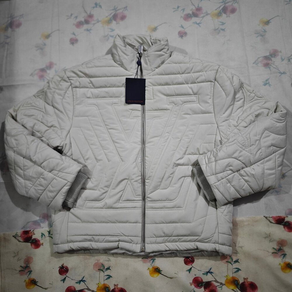 Louis Vuitton Quilted White Down Jacket